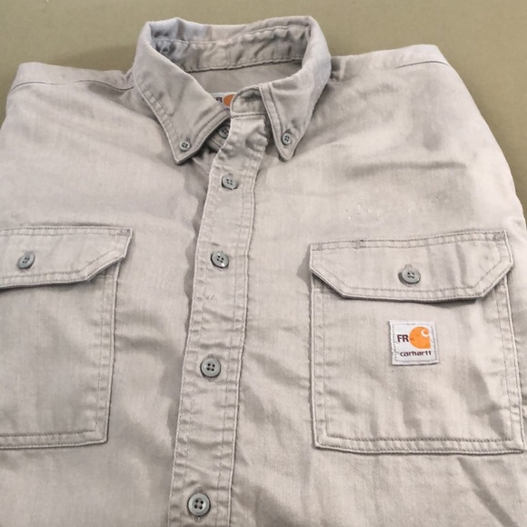 CARHARTT FR ( flame 🔥 resistant) Westex, Men’s work shirt size 2XL” Tall, - Picture 2 of 16